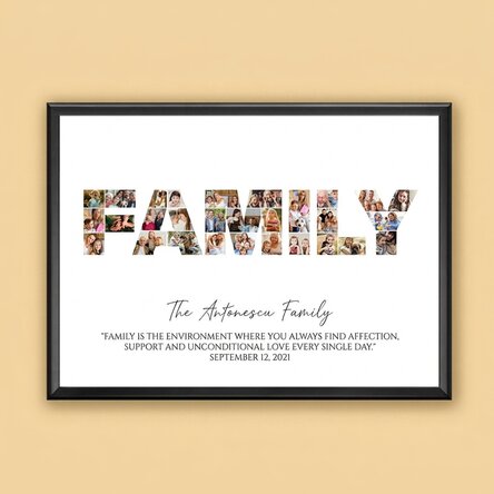 Individuell gestaltetes Landschaftsbild mit 30 Fotos und Text – Familie