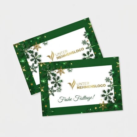 Individuell gestalteter Magnet (15 x 10 cm) mit Logo und Text – Merry Christmas