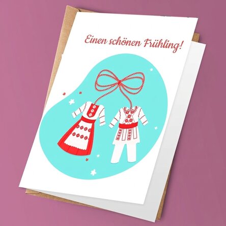 Personalisierte Grußkarte mit Botschaft – Einen schönen Frühling!