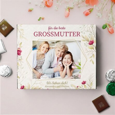 Personalisierte Pralinenschachtel mit Foto und Botschaft – Die beste
