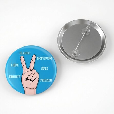 Personalisiertes Button mit Text – Peace