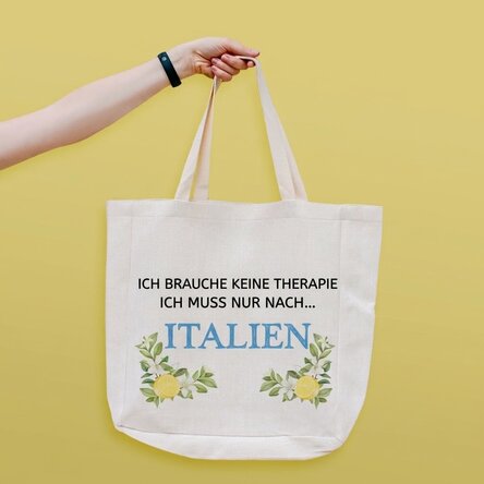 Personalisierte Strandtasche mit Aufdruck – Italien