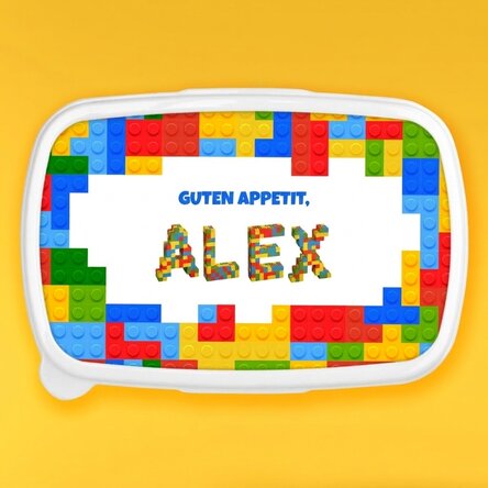 Lunchbox, personalisierte Auflaufform mit Namen – Lego