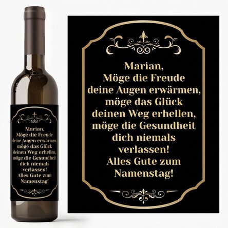 Wein mit persönlicher Botschaft