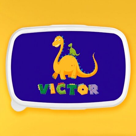 Lunchbox, personalisierte Auflaufform mit Namen – Dino