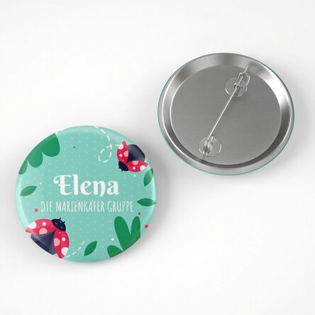 Personalisiertes Button mit Text – Die Marienkäfer-Gruppe