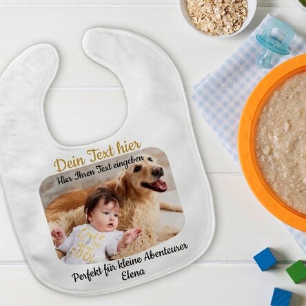 Personalisiertes Lätzchen mit einem Foto