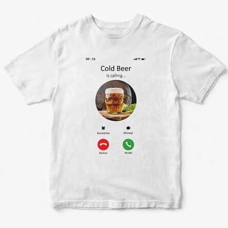 Personalisiertes T-Shirt mit Foto und Text – Incoming call