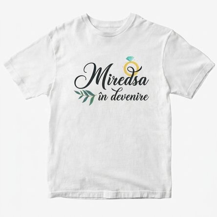 Personalisiertes Baumwoll-T-Shirt für die zukünftige Braut