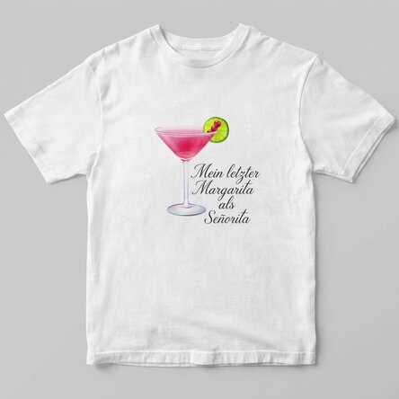 Personalisiertes Baumwoll-T-Shirt für die zukünftige Braut – Margarita