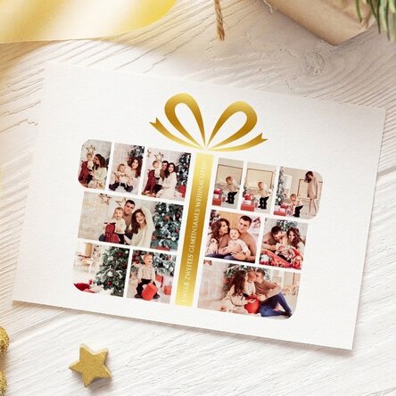 Personalisierte Magnetkarte mit 12 Fotos und Text – Gift Box
