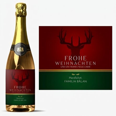 Personalisierter Sekt mit Aufdruck – Winterfeste