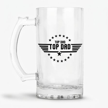 Personalisierter Bierkrug mit Aufdruck – Top Dad