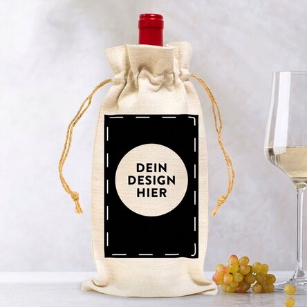 Weinflaschen-Tasche, individuell gestaltet mit deinem Motiv