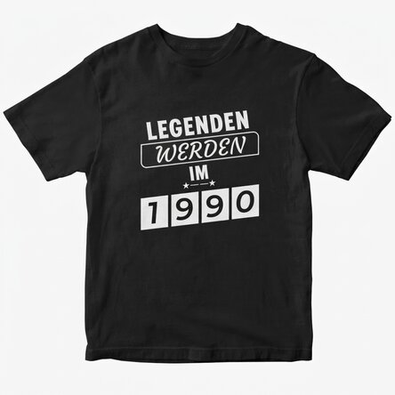 Personalisiertes Baumwoll-T-Shirt mit Aufdruck – Legends are born in