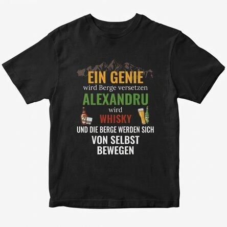 Personalisiertes Baumwoll-T-Shirt mit Aufdruck – „Mut muntii“