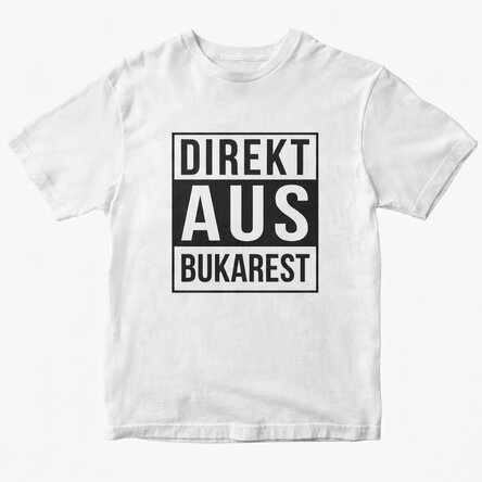Personalisiertes Baumwoll-T-Shirt mit Aufdruck – Straight outta