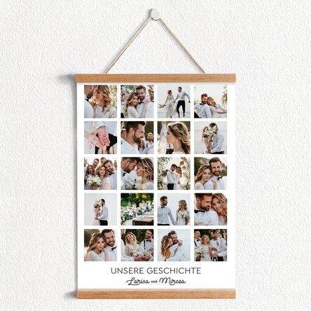 Individuell gestaltetes Poster mit 20 Fotos