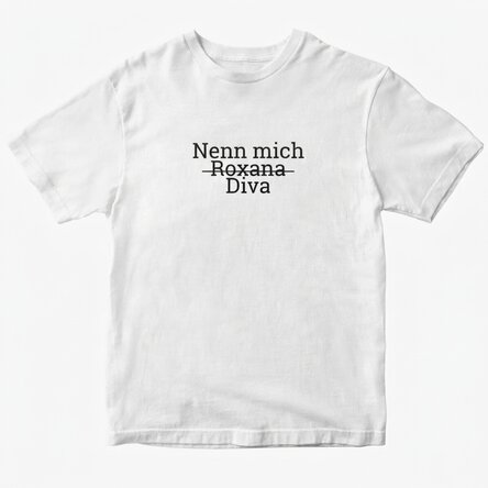 Personalisiertes Baumwoll-T-Shirt mit Aufdruck – „Call me“
