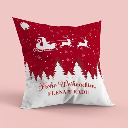 Personalisiertes Kissen mit Botschaft – Weihnachten