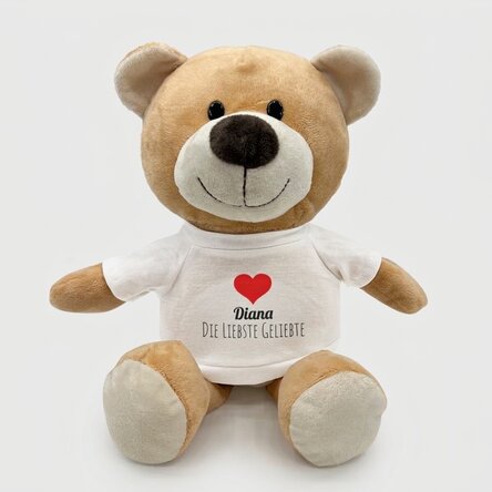Plus personalisierter Teddybär mit Text – Herz