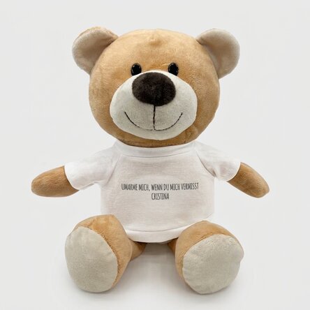 Plus ein personalisierter Teddybär mit einer Botschaft