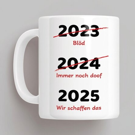 Personalisierte Tasse mit Aufdruck – Ein besseres neues Jahr