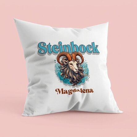 Personalisiertes Kissen mit Namen und Sternzeichen – Steinbock