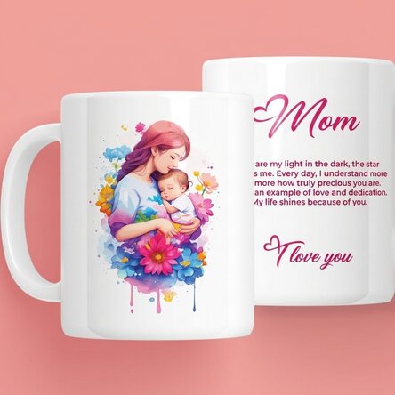 Personalisierte Tasse mit Aufdruck – Lovely mother