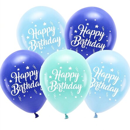 5er-Set Luftballons – Birthday Blue