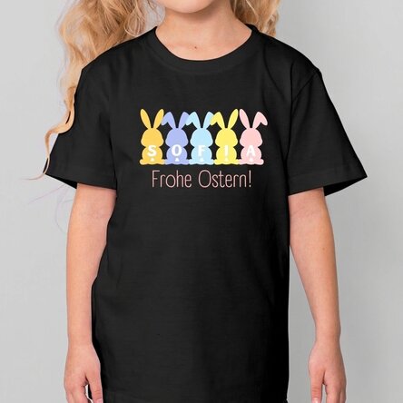 Personalisiertes Baumwoll-T-Shirt für Kinder mit Aufdruck – Häschen