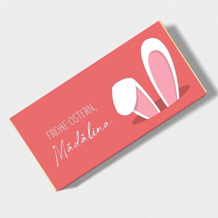 Personalisierte Schokolade mit Text – Bunny