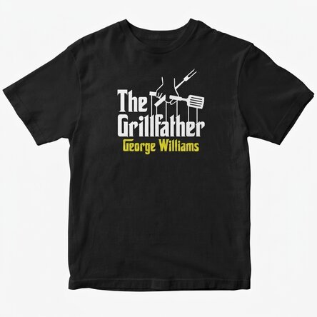 Personalisiertes Baumwoll-T-Shirt mit Aufdruck – The Grillfather