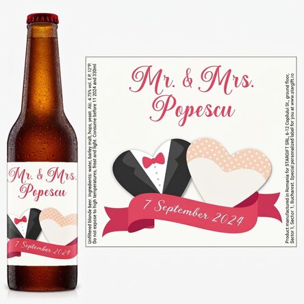 Individuell gestaltetes Bier mit persönlicher Botschaft – Hochzeit