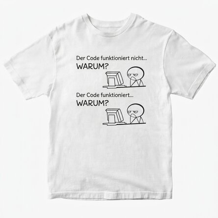 Personalisiertes Baumwoll-T-Shirt mit Aufdruck – Der Code funktioniert nicht