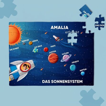 Individuell gestaltetes Puzzle für Kinder – Das Sonnensystem
