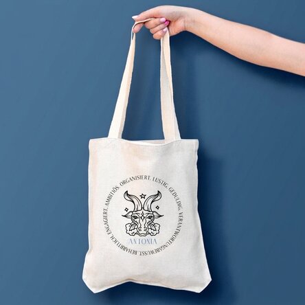 Personalisierte Tasche mit Text – Sternzeichen Steinbock