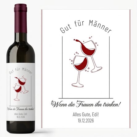Wein mit individueller Beschriftung – Ideal für Männer