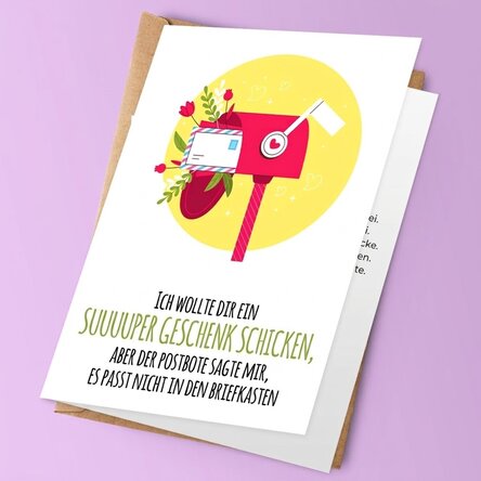 Personalisierte Grußkarte mit Text – Ein tolles Geschenk