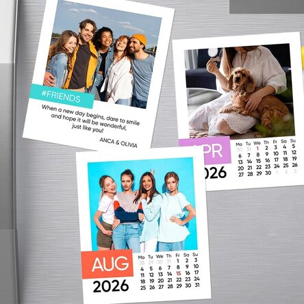 Magnete und Notizbücher mit Kalender