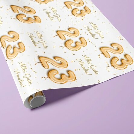 Individuell gestaltetes Geschenkpapier mit Text – Ballons für dich
