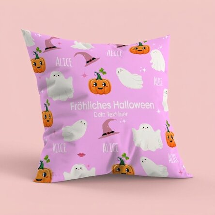 Personalisiertes Kissen mit Text – Niedliches Halloween