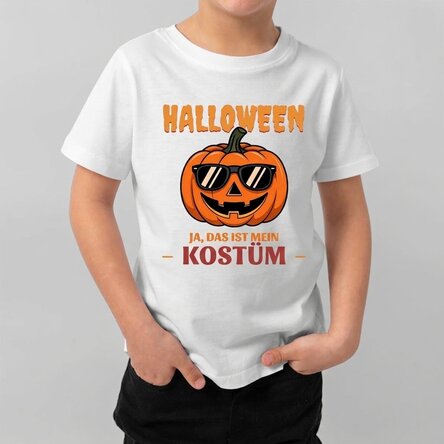 Personalisiertes Baumwoll-T-Shirt für Kinder mit Aufdruck – „This is my costume“
