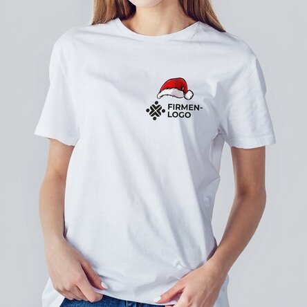 Personalisiertes Baumwoll-T-Shirt mit Weihnachtslogo
