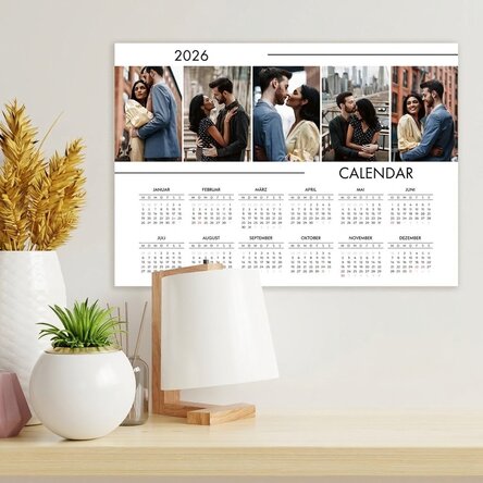 Individuell gestaltetes Kalenderposter mit 5 Fotos