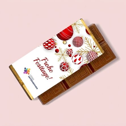Personalisierte Mini-Schokoladentafel mit Logo und Botschaft – Globuri
