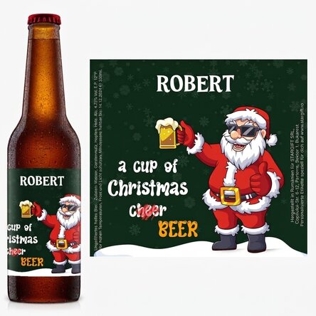 Bier mit individueller Beschriftung – Weihnachtsbier