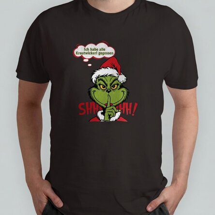 Personalisiertes Baumwoll-T-Shirt mit Aufdruck – Das Geheimnis des Grinch
