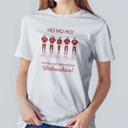 Personalisiertes Baumwoll-T-Shirt mit Weihnachtsaufdruck – Weihnachtsmann