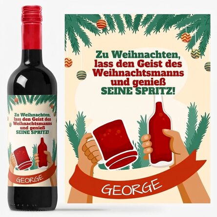 Wein mit persönlicher Botschaft – Der Geist des Weihnachtsmanns